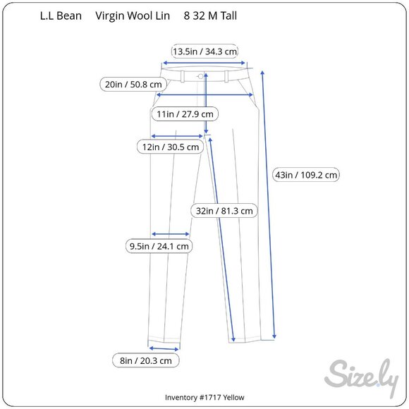 L.L. Bean Women’s 8 32 Med Tall Green Virgin Wool Blend Silk Pants Lined - Picture 3 of 8